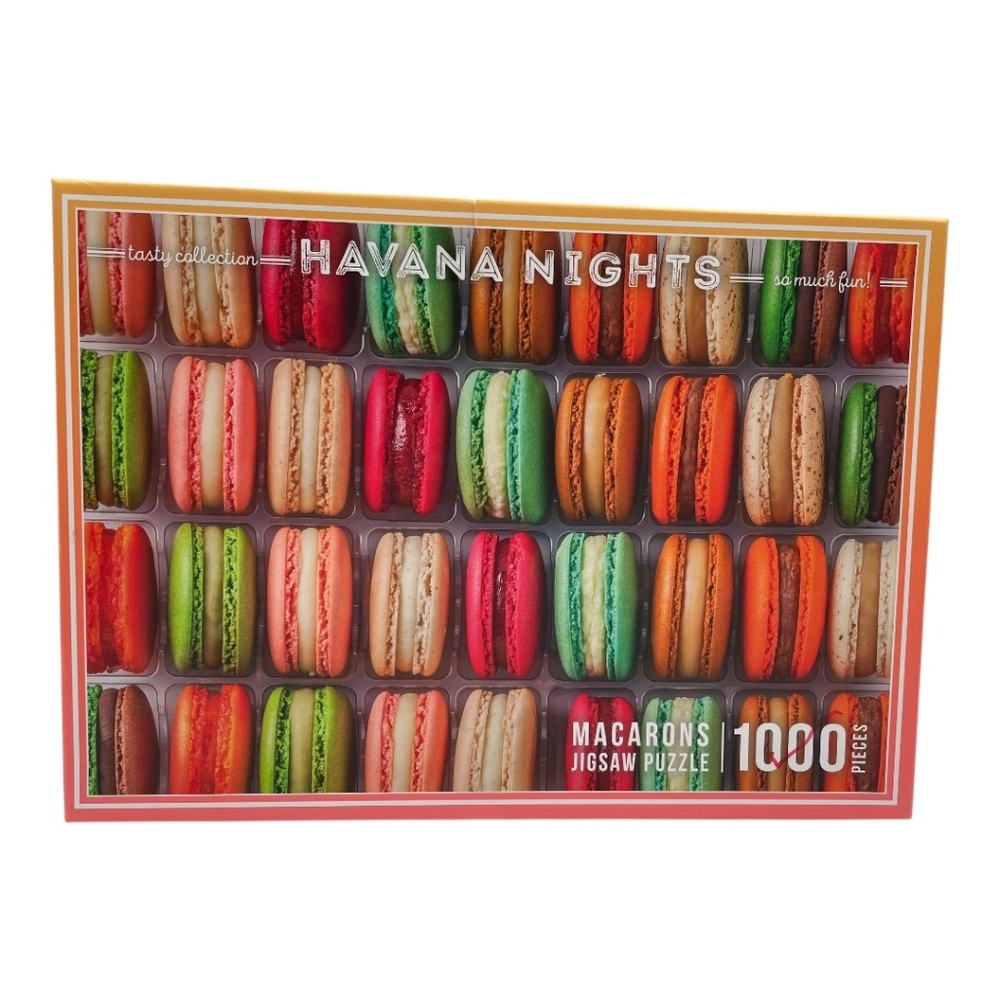 Colorful French MACARONS 1000 Pieces Jigsaw Puzzle 19 x 26" Havana Nights